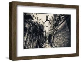 Behind Street-null-Framed Art Print