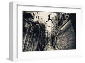 Behind Street-null-Framed Art Print