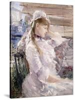 Behind the Blinds, 1879-Berthe Morisot-Stretched Canvas