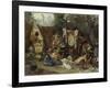 Behind the Curtain, 1880-Ludwig Knaus-Framed Giclee Print