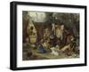 Behind the Curtain, 1880-Ludwig Knaus-Framed Giclee Print