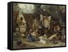 Behind the Curtain, 1880-Ludwig Knaus-Framed Stretched Canvas