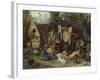 Behind the Curtain, 1880-Ludwig Knaus-Framed Giclee Print