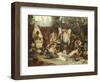 Behind the Curtain, Circus Entertainers Resting Between Acts, 1880-Ludwig Knaus-Framed Giclee Print