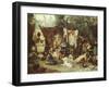 Behind the Curtain, Circus Entertainers Resting Between Acts, 1880-Ludwig Knaus-Framed Giclee Print