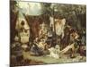 Behind the Curtain, Circus Entertainers Resting Between Acts, 1880-Ludwig Knaus-Mounted Giclee Print