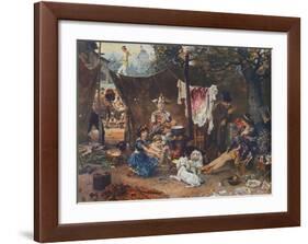 Behind the Curtain-Ludwig Knaus-Framed Collectable Print