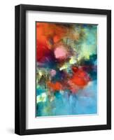 Behind The Flowers-Marianne Quinzin-Framed Art Print