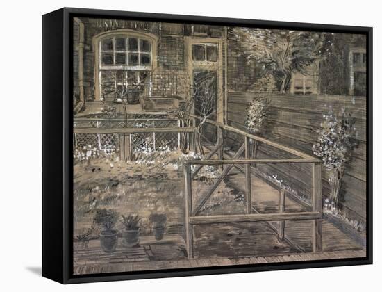 Behind the House of Sein-Vincent van Gogh-Framed Stretched Canvas