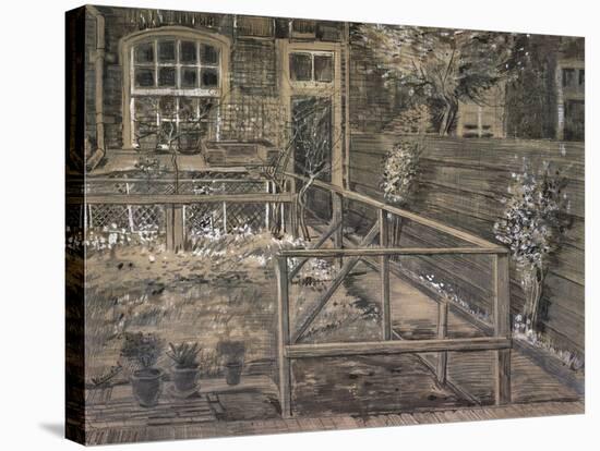 Behind the House of Sein-Vincent van Gogh-Stretched Canvas