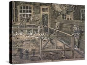 Behind the House of Sein-Vincent van Gogh-Stretched Canvas