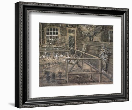 Behind the House of Sein-Vincent van Gogh-Framed Giclee Print