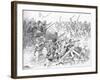 'Behind The Rough Breastworks Lay The Michigan Men', 1902-Unknown-Framed Giclee Print