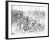 'Behind The Rough Breastworks Lay The Michigan Men', 1902-Unknown-Framed Giclee Print