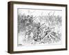 'Behind The Rough Breastworks Lay The Michigan Men', 1902-Unknown-Framed Giclee Print