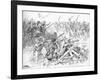 'Behind The Rough Breastworks Lay The Michigan Men', 1902-Unknown-Framed Giclee Print