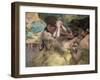 Behind the scenes (detail) also known as Yellow dancers-Edgar Degas-Framed Giclee Print