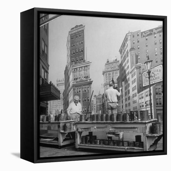 Behind the Scenes of Hollywood Movie Production-Alfred Eisenstaedt-Framed Stretched Canvas