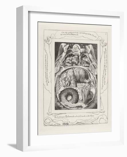 Behold Now Behemoth Which I Made with Thee, 1825-William Blake-Framed Giclee Print