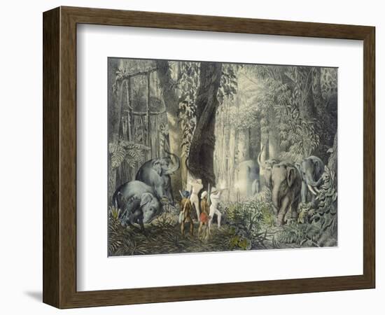 Bei Der Elefantenjagd-István Nagy-Framed Giclee Print