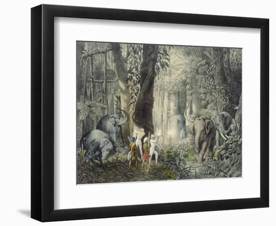 Bei Der Elefantenjagd-István Nagy-Framed Giclee Print