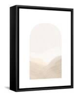 Beige Abstract Landscape-Elena Ristova-Framed Stretched Canvas