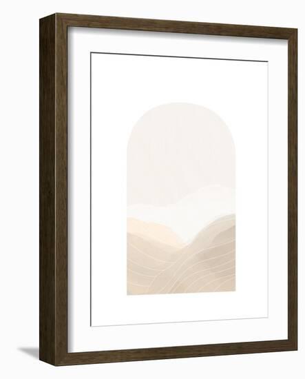 Beige Abstract Landscape-Elena Ristova-Framed Giclee Print