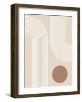 Beige Arc Poster No.1-Elena Ristova-Framed Giclee Print