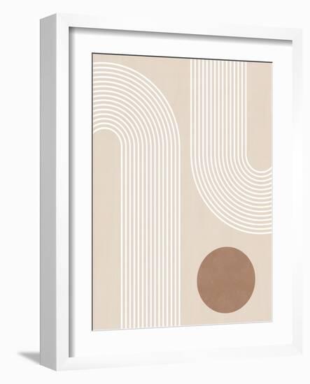 Beige Arc Poster No.1-Elena Ristova-Framed Giclee Print