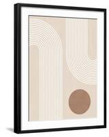 Beige Arc Poster No.1-Elena Ristova-Framed Giclee Print