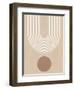 Beige Arc Poster No.3-Elena Ristova-Framed Premium Giclee Print