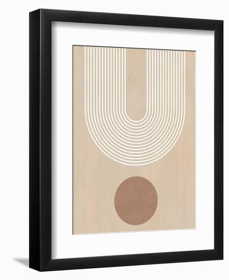 Beige Arc Poster No.3-Elena Ristova-Framed Premium Giclee Print