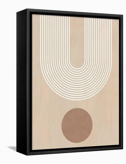 Beige Arc Poster No.3-Elena Ristova-Framed Stretched Canvas