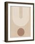 Beige Arc Poster No.3-Elena Ristova-Framed Giclee Print