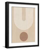 Beige Arc Poster No.3-Elena Ristova-Framed Giclee Print