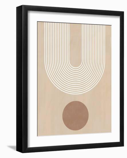 Beige Arc Poster No.3-Elena Ristova-Framed Giclee Print