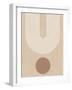 Beige Arc Poster No.3-Elena Ristova-Framed Giclee Print