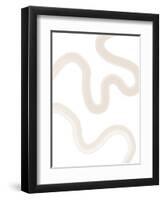 Beige Brush Stroke Poster No.2-Elena Ristova-Framed Premium Giclee Print