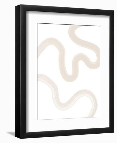 Beige Brush Stroke Poster No.2-Elena Ristova-Framed Premium Giclee Print