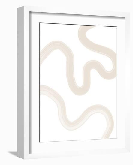 Beige Brush Stroke Poster No.2-Elena Ristova-Framed Giclee Print