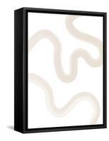 Beige Brush Stroke Poster No.2-Elena Ristova-Framed Stretched Canvas