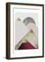 Beige Burgundy Mountains 2-Urban Epiphany-Framed Art Print