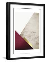 Beige Burgundy Mountains 3-Urban Epiphany-Framed Art Print