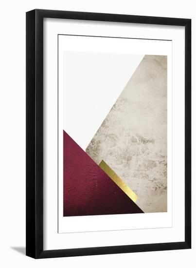 Beige Burgundy Mountains 3-Urban Epiphany-Framed Art Print