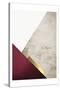 Beige Burgundy Mountains 3-Urban Epiphany-Stretched Canvas