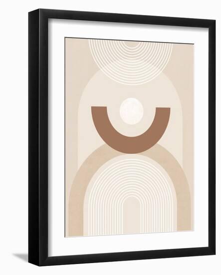 Beige mid Century Poster No.1-Elena Ristova-Framed Giclee Print