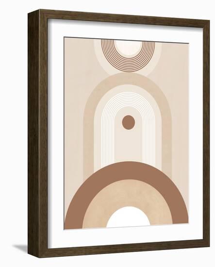 Beige mid Century Poster No.2-Elena Ristova-Framed Giclee Print