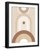 Beige mid Century Poster No.2-Elena Ristova-Framed Giclee Print