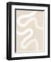 Beige One Line Drawing-Elena Ristova-Framed Giclee Print