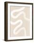 Beige One Line Drawing-Elena Ristova-Framed Giclee Print